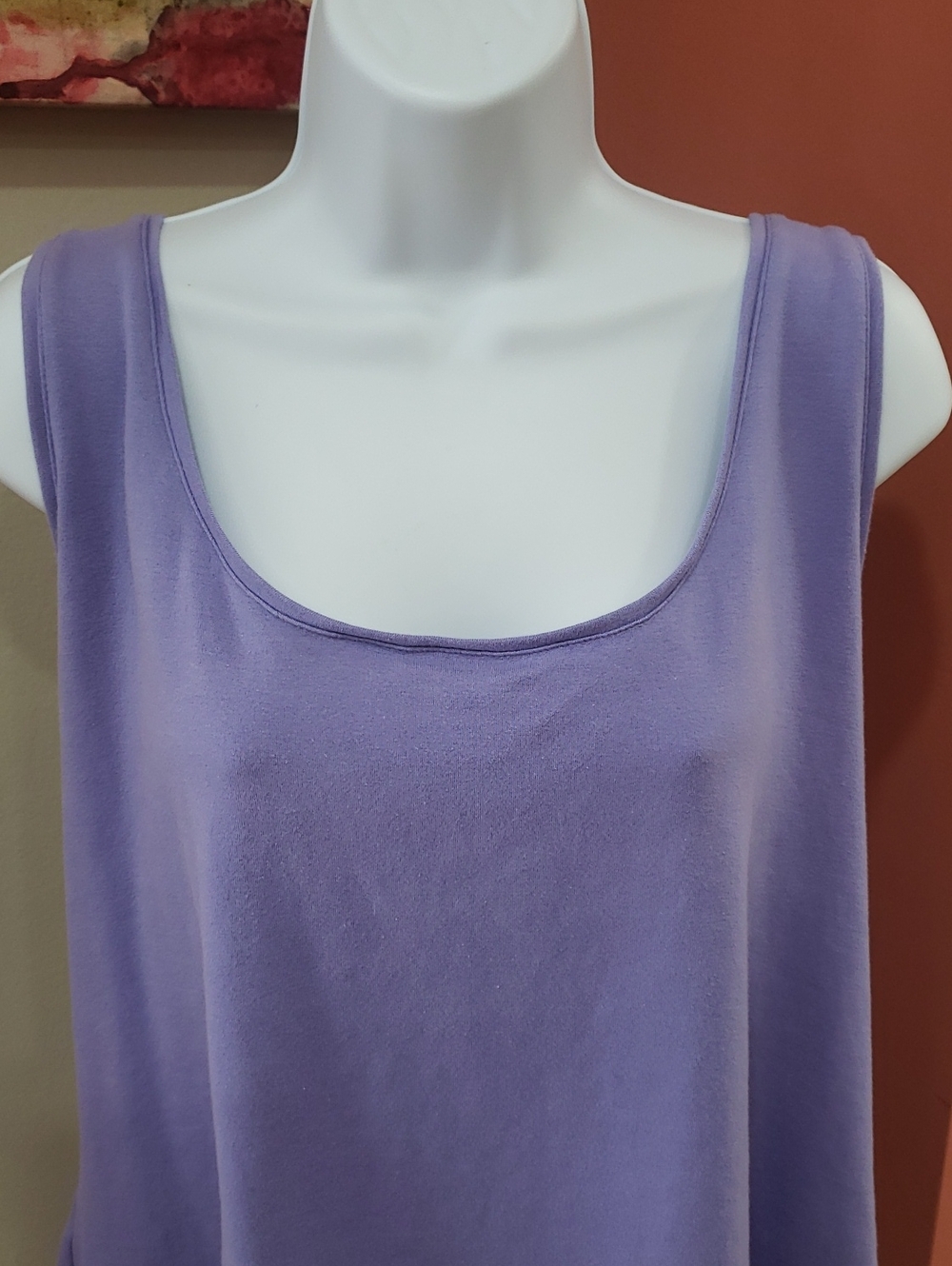 Relativity Lavender Scoop Neck Top, 3X